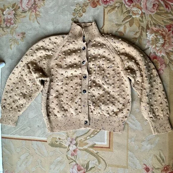 Misha and Puff Camel Confetti Polo Cardigan - Picture 2 of 4